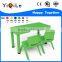 Elegant shape YQL hot sale PE / Particle board nursery shool desk and chair