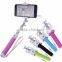 2015 New Factory Direct Sale Handheld Cable Wire Control Fodable Pocket Size Monopod Selfie Stick