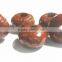 Natural Red Jasper Faceted Handmade Roundel Big Hole Beads