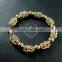 20cm 14K Light Gold Plated Brass Faceted Round Beads Link Fashion DIY Bracelet Supplies 1900069