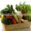 fruit and vegetable wicker basket with handle