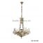 Luxury Bronze Chandelier With Butterfly Crystal Pendant, Imitated Butterfly Design Brass Droplight For Home Decor