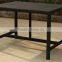 aluminum frame rattan table and chair dining set for garden