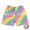 little girls rainbow shiny dress with matching shorts clothing set