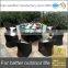 Royal outdoor furniture 8 seater round dining table set rattan party dining set