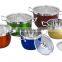 18-26cm 10pcs high quality Canton Fair stainless steel colorful deep soup and stock pots set