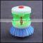 New arrived pan brush with detergent dispenser wholesale,palm scrub soap dispensing washing-up brush,pressure liquid brush