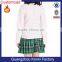 Factory OEM custom plaid pattern skirt girls high school uniform