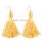 Bohemian jewelry fashion woven colorful tassel dangle earrings for women