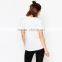 2015 best selling white v neck yoga t shirt.