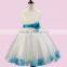 2016 New Arrival Lace Flower Kids Dress Baby Girl Party Dress With Rose Detail Princess Wedding Dress For Children