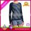 Wholesale Polyester Elstane Dry Fit Fabric Long Sleeve t Shirt for Womens Fitness Clothing