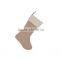 Persobnalized Burlap Christmas Stocking