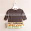 Wholesale Thanksgiving Turkey Long Sleeves Cotton Baby Clothes Set