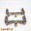 10.5cm M shape Antique Bronze Handmade Kiss Lock Handbag Clutch Frame