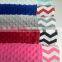 New design chevron colorful ultra soft minky baby blanket with polka dots fleece baby blanket