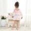 Pink flower ruffle dress small girls lace dress birthday party dress with bandage