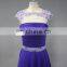 ED Jewel Beads Belt Sexy Ankle-Length Zipper A-line Keyhole Back Evening dresses