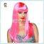 Chest Length Bangs Adult Womens Long Neon Pink Party Wigs HPC-0070