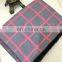 Reversible Double Sides Grid Gray Pink Faux Wool Women Fashion Tartan