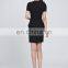 Short Sleeved Fashion Black Office Uniform Suit Design For Women