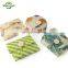 FDA certified biodegradable Organic reusable food storage beeswax wrap with button