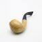 140mm Length wooden resin short tobacco pipe with small solid wood head for smoking