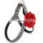 Big Red Flower Decorated Pet Cloth Collar Leash Training Dog Pulling Rope Pet Neck Chain Pet Supplies