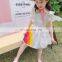 2020 Summer New Kids Girls Dress Children Big Bow Backless Rainbow Clothes Dress