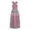 Oem stylish summer women long fully africa print casual maxi ankara dresses