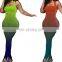 Gradient Sleeveless Halter Neck Open Back Elastic Waist Sport Women Flare Jumpsuits Rompers Elegant One Piece Overalls