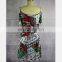 mother and daughter clothes summer leakage shoulder tropical rainforest printed dress (this link for girls,1-13years)