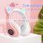 2020 Hot Sale Of Foldable Head Worn High Fidelity Led Fm Radio Bluetooth Headset Christmas Gift Fashion Carmen Headset