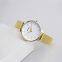 FEATURES OF SS553-02 GOLD AND WHITE WOMEN'S WATCH WITH MESH BAND