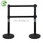 outdoor crowd control safety barriers queue master double retractable belt stanchion for museum exhibition