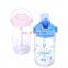 OEM cartoon 480ml food gard tritan drinking water bottle with straw for kids