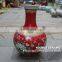 Chinese H56cm Big Red Ceramic Decorative Floor Vases For Home Hotel
