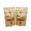 Factory wholesale snack food packaging doypack stand up pouch with clear window and zip lock kraft paper bag
