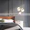 Nordic Simple Personality Glass Ball Chandelier Bedroom Bedside Restaurant Bar Counter LED Pendant Light