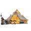 Waterproof Canopy Emperor Lotus Outdoor Glamping Luxury Cotton Canvas Bell Tent  Family Camping Bell Tent Indian Tent