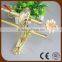 Extendable effection metal curtain pole with gold finished