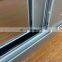 Aluminum alloy sliding doors seal the balcony and the kitchen