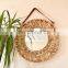 Wholesale Wall Decor Large Sunburst Water Hyacinth Mirror Boho Straw Mirror wall Vintage Decoration High Quality