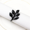 Decorative Leaf Design Shiny Polished Wedding Tabletop Metal Napkin Ring