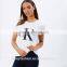 Women printing t shirt fashinable cotton t shirt design 2016 new arrival t shirt TS046