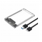 2.5 Inch Transparent HDD SSD Case with USB 3.0 Type C External Laptop SATA Hard Drive Disk Enclosure