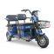Easy-to-Operate 48V Brushless 3-Wheel Electric Tricycle 800W Power Rickshaw with Motorized Cargo Features Solar Adult Scooter