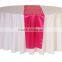 red wedding satin table runner
