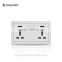 Multi function universal double power 13a electrical sockets usb wall socket with usb charger outlet