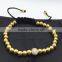 Newest Fashion beads man wrap bracelet and braided rope bracelet